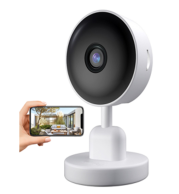 Tuya WiFi Smart Camera 1080P, Night Vision, Motion Alarm, Intercom, Cloud/SD Video, App Remote Access, Easy Install, Home Monitoring, White